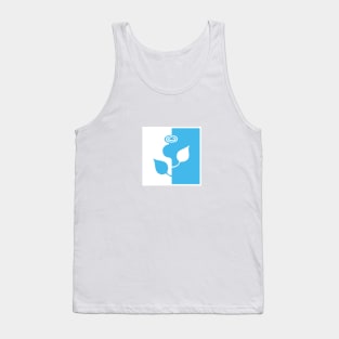 Flower, blue and white abstraction Tank Top